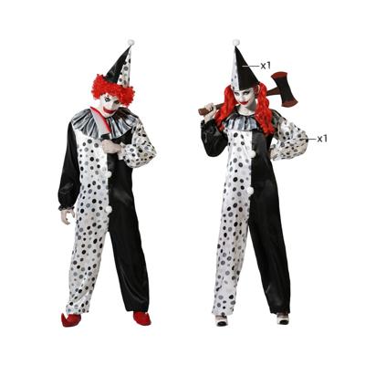 Kostuums voor Volwassenen Grijs Clown Unisex voor volwassenen - Maat: XS/S - Maat: XS/S