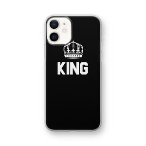 King zwart: iPhone 12 mini Transparant Hoesje