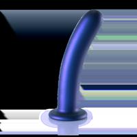 Ouch! by Shots Zachte Silicone G-Spot Dildo - 7'' / 17 cm - Metallic Blauw - thumbnail