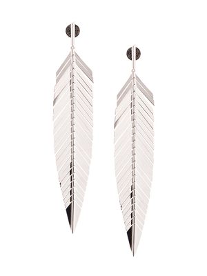 Cadar grandes boucles d'oreilles à pendentif en or blanc 18ct - Argent