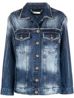 Philipp Plein veste en jean à ornements en cristal - Bleu