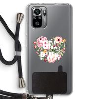 GRL PWR Flower: Xiaomi Redmi Note 10S Transparant Hoesje met koord