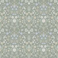 Dutch Wallcoverings Langenas - Varblommor Green - Groen