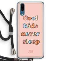 Cool Kids Never Sleep: Huawei P20 Transparant Hoesje met koord