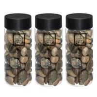 Atmosphera middelgrote decoratie/hobby stenen - 3x - bruin mix - 750 gram - Aquarium en vazen vullin