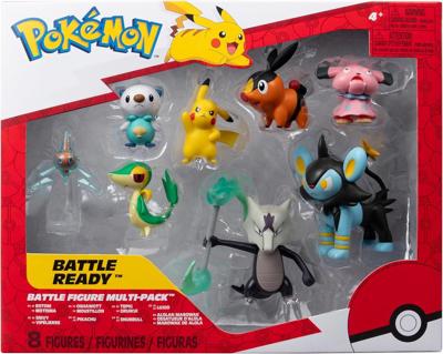 Pokemon Battle Figure - Multi Pack (Tepig, Oshawott, Snivy with Stand, Rotom with Stand, Pikachu, Snubull, Alolan Marowak, Luxio