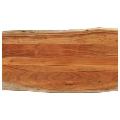 Tafelblad rechthoekig natuurlijke rand 120x60x3,8 cm acaciahout