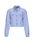NoBell winter blouse meisjes - licht blauw - Tikky - gestreept, cropped