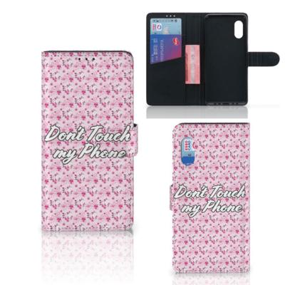 Samsung Xcover Pro Portemonnee Hoesje Flowers Pink DTMP Samsung Xcover Pro Portemonnee Hoesje Flowers Pink DTMP
