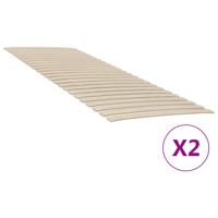 Lattenbodems 2 st met 48 latten 70x200 cm