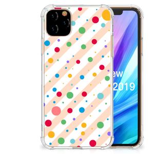 Apple iPhone 11 Pro Max Doorzichtige Silicone Hoesje Dots