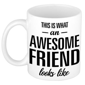 Awesome friend cadeau mok / beker voor vriend of vriendin 300 ml