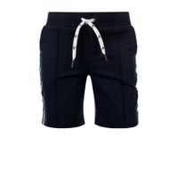 COMMON HEROES slim fit sweatshort Bo met zijstreep donkerblauw - thumbnail