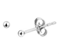 TFT Oorknoppen Bol Zilver Gerhodineerd Glanzend 2 mm x 2 mm