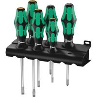 Wera 334/355/6 Rack Schroevendraaierset Werkplaats 6-delig Plat, Kruiskop Pozidriv