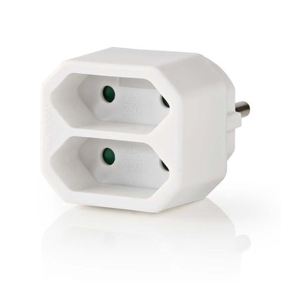 Nedis Stopcontact-Splitter | 2.5 A | 1100 W | Wit | 1 stuks - PSSPL200C1WT PSSPL200C1WT