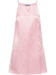 Prada robe courte à fini satiné - Rose