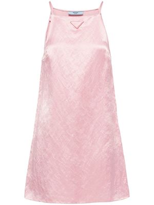 Prada robe courte à fini satiné - Rose