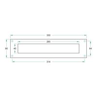 Briefplaat QUATTRO rechthoek zwart