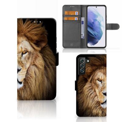 Samsung Galaxy S22 Plus | Telefoonhoesje | Met pasjeshouder | Leeuw