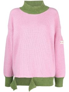 Marni pull nervuré à design asymétrique - Rose