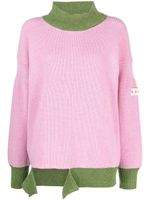 Marni pull nervuré à design asymétrique - Rose