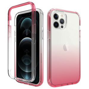 iPhone 12 Pro hoesje - Full body - 2 delig - Shockproof - Siliconen - TPU - Roze