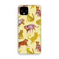 Cute Tigers and Leopards: Pixel 4 Transparant Hoesje