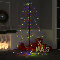 VidaXL Kegelkerstboom 200 led&apos;s binnen en buiten 98x150 cm