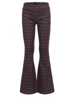LOOXS 10sixteen winter flare broek meisjes - bordeaux rood/roze - camouflage