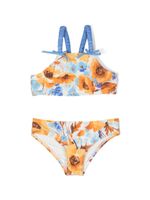 ZIMMERMANN Kids Halcyon floral-print bikini set - Jaune