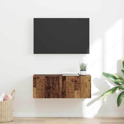TV Wandkast Oud Hout 60 x 31 x 29.5 cm Bewerkt hout