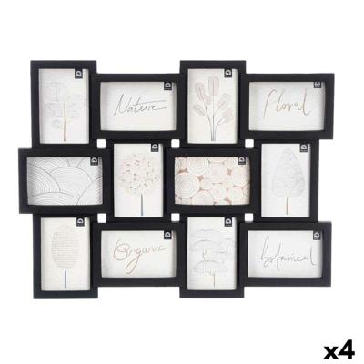 Muurfotlijst Gift Decor Zwart Polypropyleen (4 Stuks)