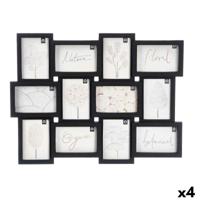 Muurfotlijst Gift Decor Zwart Polypropyleen (4 Stuks)