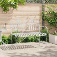 Tuinbank Antiek wit 103,5 x 59 x 89 cm Staal