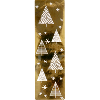 Sluitsticker | Trees | 200x60mm | papier + PE | goud/wit | rol à 100 stuks