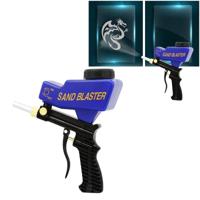 Draagbare blauwe zwaartekracht zandstraal machine mini roestwerende Sandblaster spray Mechine