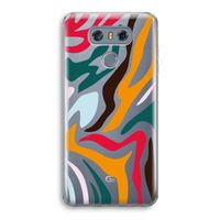 Colored Zebra: LG G6 Transparant Hoesje