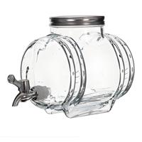 Alessandro Drankdispenser Wijnvat - 2,8 liter - glas - limonadetap - 15 x 20 x 18 cm