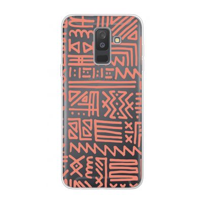Marrakech Pink: Samsung Galaxy A6 Plus (2018) Transparant Hoesje