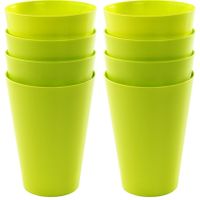 8x drinkbekers van kunststof 430 ml in het groen - thumbnail