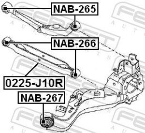 Draagarmrubber NAB266