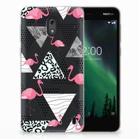 Nokia 2 TPU Hoesje Flamingo Triangle