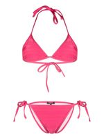 Balmain haut de bikini triangles à logo imprimé - Rose - thumbnail