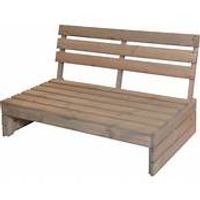 Palletbank teak 124x85 cm - Van der leeden