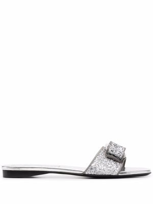Ferragamo sandales à nœud Vara - Argent