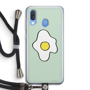 Spiegelei: Samsung Galaxy A40 Transparant Hoesje met koord