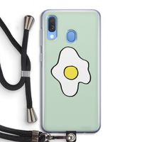 Spiegelei: Samsung Galaxy A40 Transparant Hoesje met koord