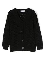 Monnalisa cardigan en maille ajouré - Noir - thumbnail