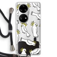 Papegaai: Huawei P50 Pro Transparant Hoesje met koord